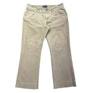 VTG Polo Jeans Company Corduroy Pants Bootcut Mid‎ Rise Tan Sz 8 Fits 31" Grunge